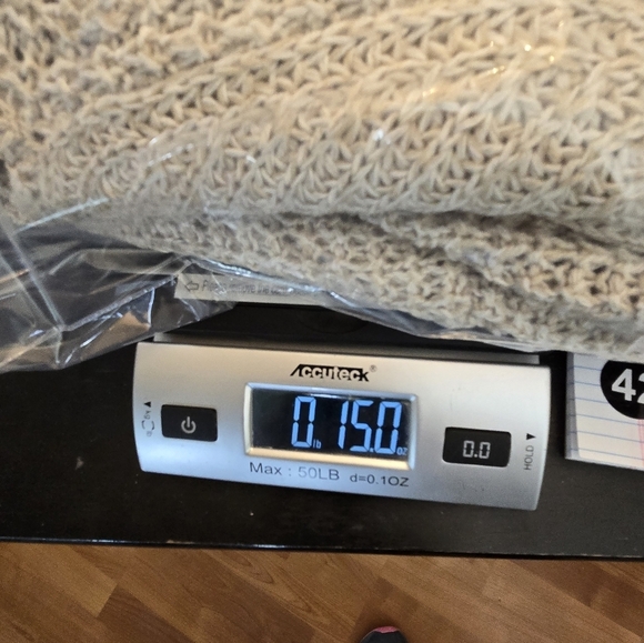 RD Style Womens Open Front Cardigan Delicate Knit Beige Cream Medium New - Picture 11 of 12